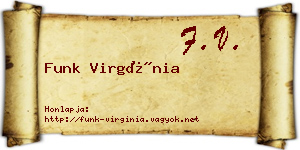 Funk Virgínia névjegykártya